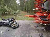 Wypadek w miejscowości Cichmiana. Motocyklista wjechał pod kosiarkę