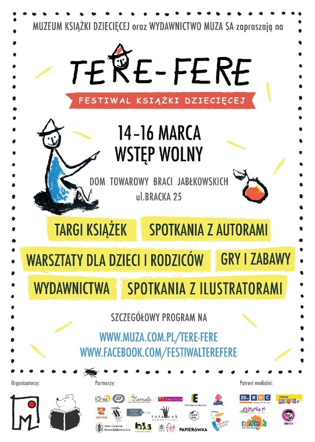 Festiwal "Tere-fere", poświęcony książce dziecięcej, rusza 14. marca