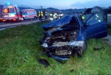 Jazowsko – dwa auta rozbite, sześć osób poszkodowanych