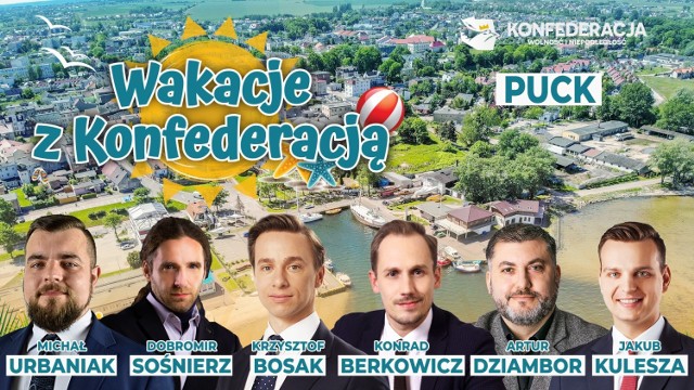 Wakacje z Konfederacją. Michał Urbaniak i Krzysztof Bosak w Pucku, Karwi, Jastarni, Władysławowie i Jastrzębiej Górze