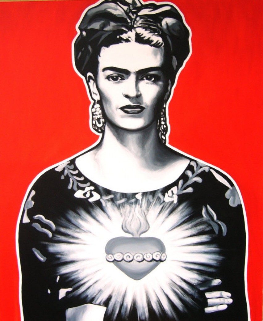 Praca Bartka Jarmolińskiego "Santo subito - Frida",120x100,...