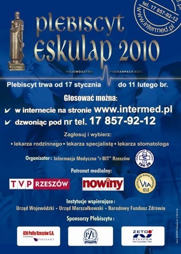 Trwa Plebiscyt ESKULAP2010