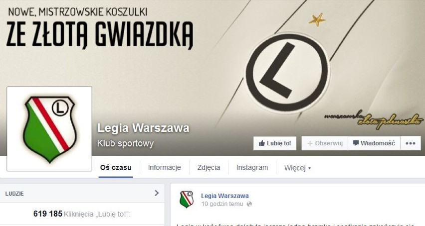 619 185 fanów

Legia Warszawa: Oficjalny profil na FB...