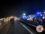 Nowy Tomyśl: Groźny wypadek czterech pojazdów na 105 km autostrady A2 w kierunku Świecka!