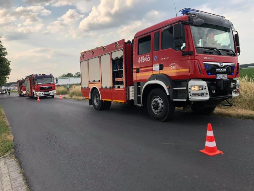 Auto wypadło z drogi na trasie Wioska-Rakoniewice. 18-letni kierowca trafił do szpitala [ZDJĘCIA]