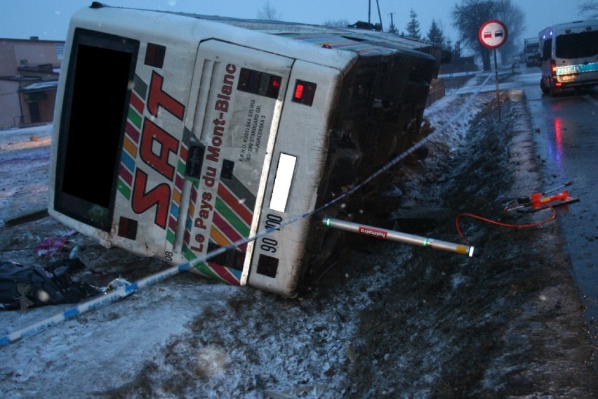 Tragiczny wypadek autobusu z kibicami Lechii Gdańsk