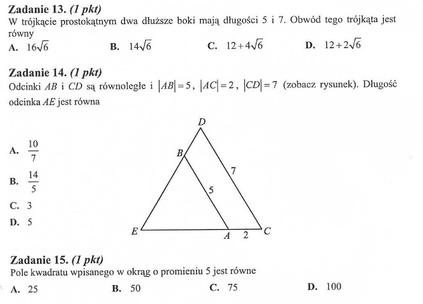 Matura z matematyki jest obowiązkowa po raz drugi....