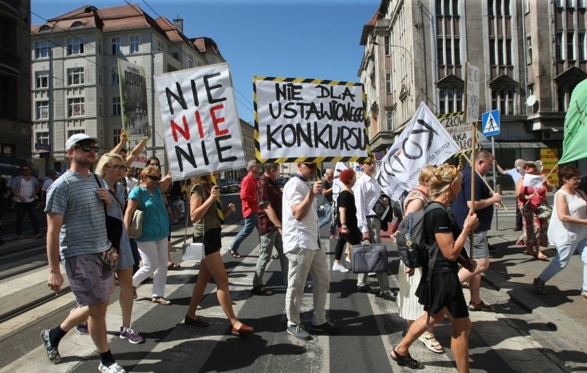 Protest pracowników Teatru Polskiego we Wrocławiu