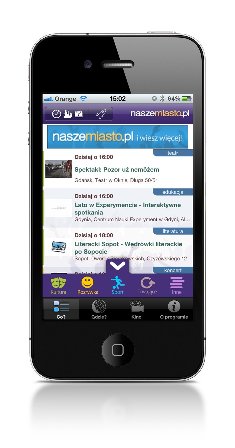 Rozrywka NaszeMiasto.pl już na iPhonea.
