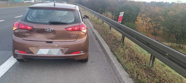 Zderzenie pojazdów na autostradzie A4