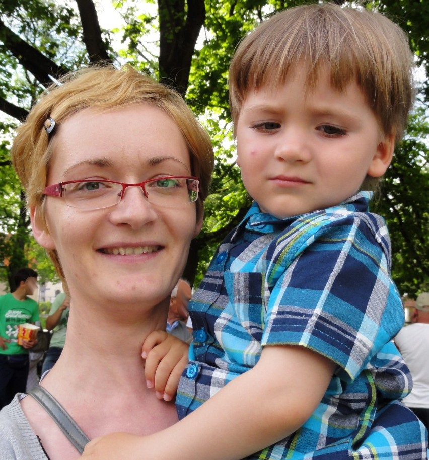 Karolina Ginter ze Sławna z synkiem Dominikiem