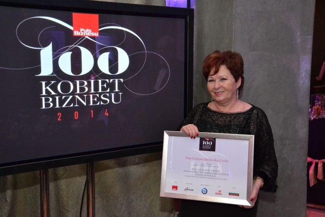 Grażyna Bielawska-Cieśla, prezes MEC Koszalin jedną ze 100 kobiet biznesu w Polsce.