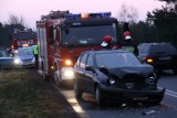 Wypadek za Udorpiem w kierunku Chojnic. Dwie osoby trafiły do szpitala 