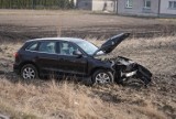 Wypadek w Bogucinie w powiecie włocławskim na DK 67. Kierująca audi zasłabła podczas podróży [zdjęcia]