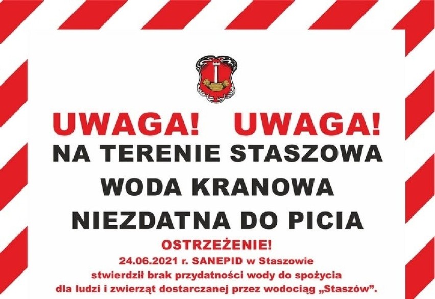 Woda w Staszowie niezdatna do picia - wykryto bakterie! Na osiedlach pojawią się beczkowozy  