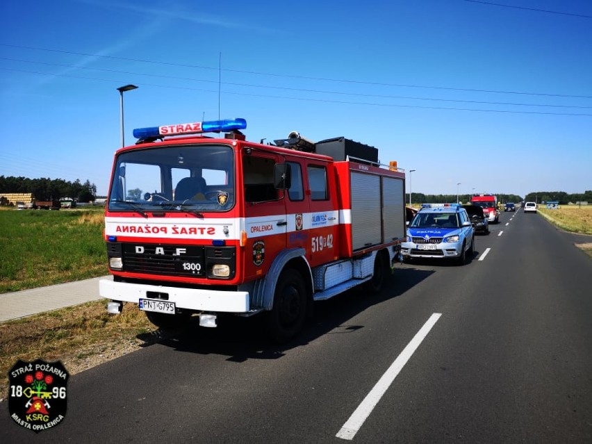 Zderzenia samochodów na trasie Opalenica - Grodzisk