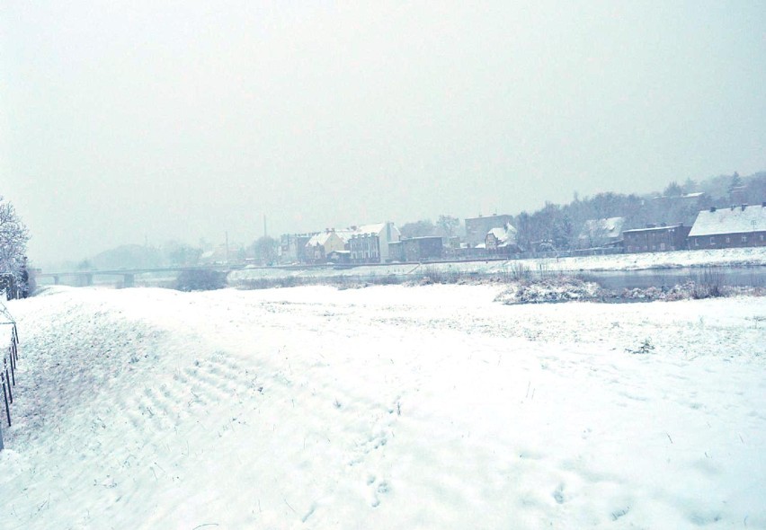 Zima w Śremie 2014. Śnieg spadł w nocy z 14 na 15 stycznia.