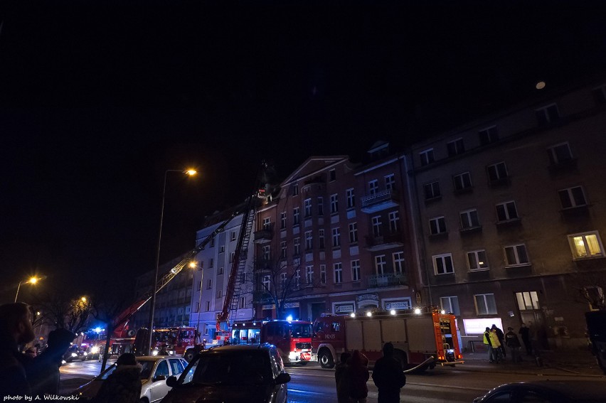 Pożar kamienicy przy ulicy Górnośląskiej w Kaliszu
