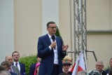 Wizyta premiera Mateusza Morawieckiego w Łowiczu. Przyszło wielu zwolenników 