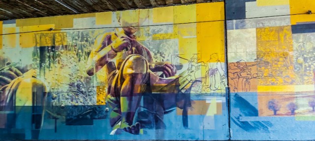 Prace nad muralem na wiadukcie przy ulicy Witosa w Żarach zaczęły się jesienią ubiegłego roku.