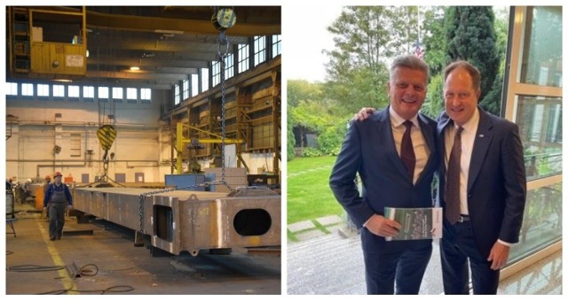 Prezes Famaku Robert Rulkiewicz (na zdjęciu z lewej) podpisał porozumienie o współpracy przy budowie pierwszej polskiej elektrowni jądrowej z firmą Westinghouse Electric Company w obecności Marka Brzezinskiego, ambasadora USA.