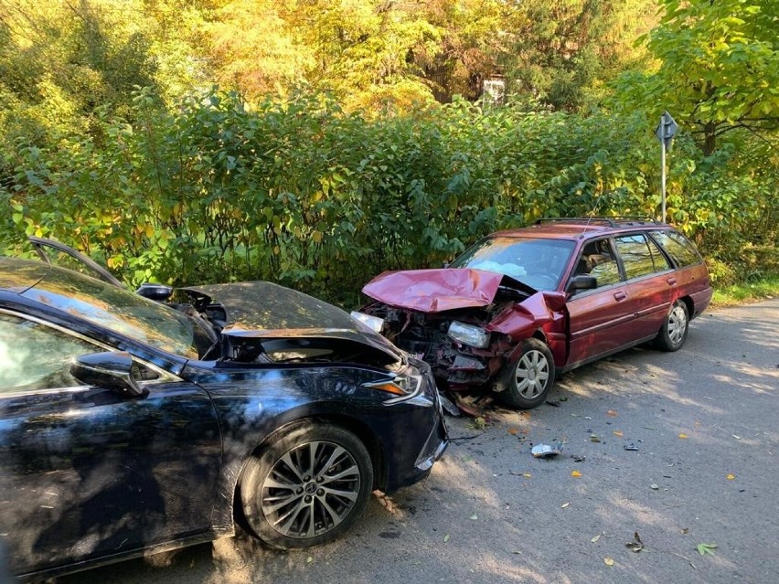 Wypadek na drodze gminnej w Burzynie k. Tuchowa