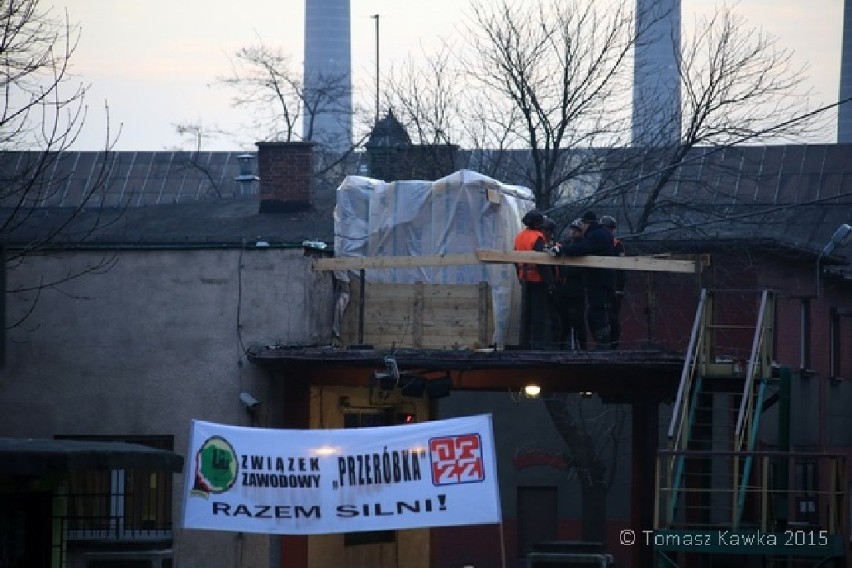 Protesty górników w Bytomiu