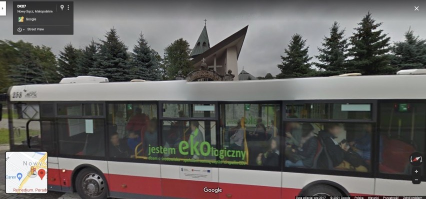 Sądeckie kościoły w Google Street View