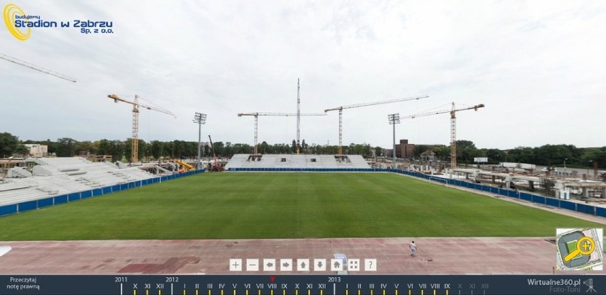 Budowa stadionu w Zabrzu - sierpień 2012