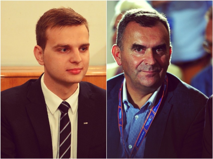Jakub Kulesza (Kukiz'15) i Włodzimierz Karpiński (PO)