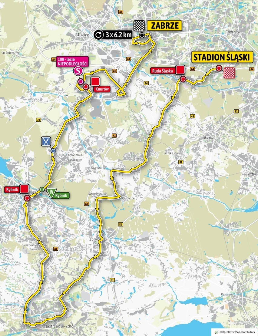 Peleton 75. Tour De Pologne wystartuje ze Stadionu Śląskiego