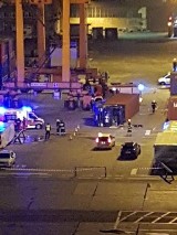 Śmiertelny wypadek na terenie terminalu kontenerowego w Gdyni 16.10.2017. Zginął kierowca ciężarówki