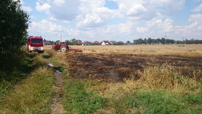 Kozłowo. Pożar zboża