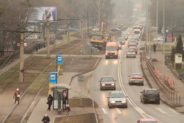 Utrudnienia na ul. Strzelców Bytomskich w Bytomiu