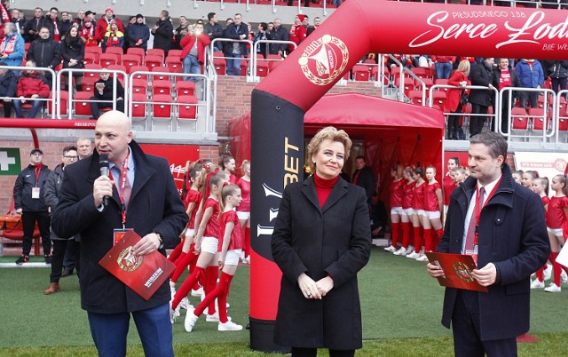 Prezydent Łodzi Hanna Zdanowska na otwarciu stadionu Widzewa