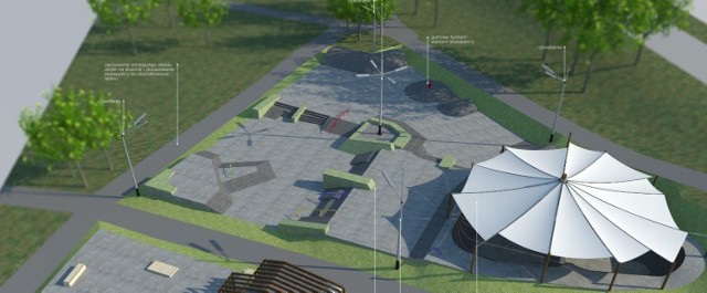 Wstępny projekt skateparku w Gdyni