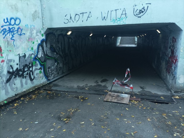 Tunel podziemny w dzielnicy Szopena-Wielka Skotnica w Mysłowicach.