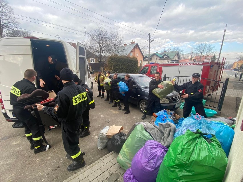 Podrzeszowskie OSP ruszyły z pomocą dla uchodźców z Ukrainy [ZDJĘCIA]