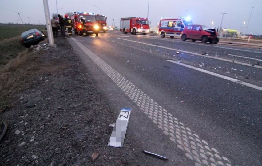 Wypadek na trasie Środa Śląska - Wrocław [ZDJĘCIA]