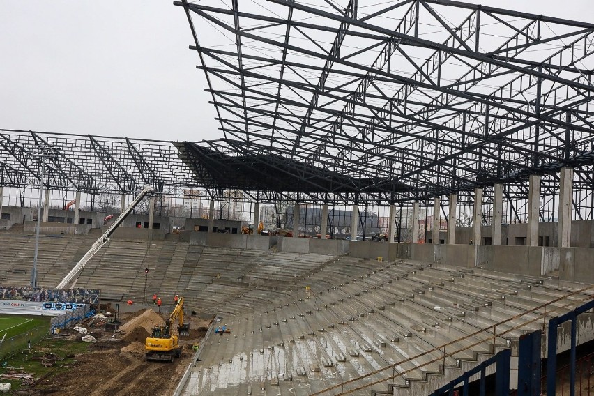 Budowa stadionu Pogoni Szczecin - 6 marca 2020 r.