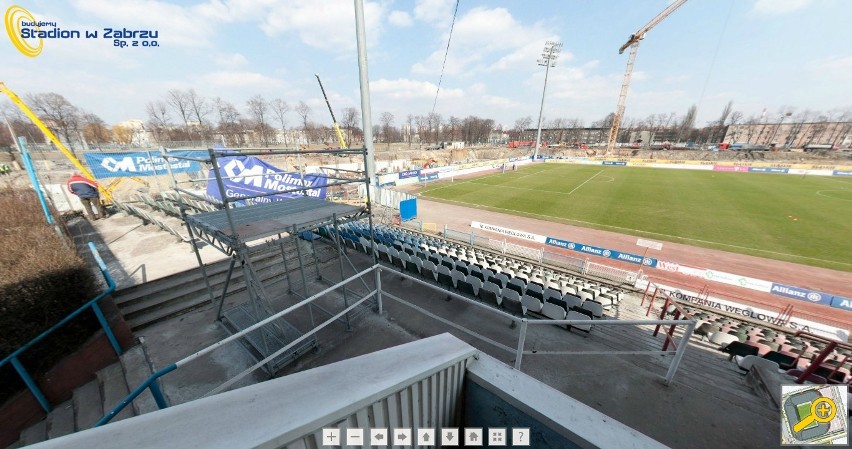 Budowa Stadionu Górnika Zabrze: Panorama z marca [ZDJĘCIA]