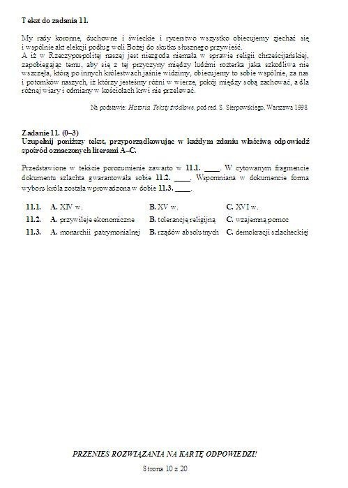 EGZAMIN GIMNAZJALNY 2013. Test humanistyczny 23 kwietnia 2013 [arkusz, pytania, odpowiedzi, zdjęcia]