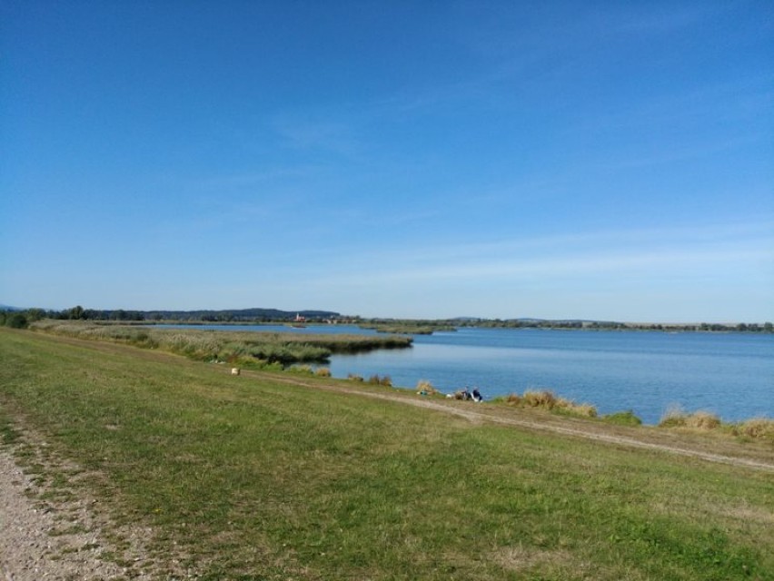 Widok na zbiornik Topola znajdujący się na Nysie Kłodzkiej,...