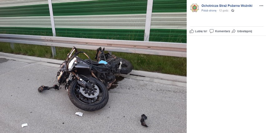 Tragiczny wypadek motocyklisty na A1 w Woźnikach. Mężczyzna nie przeżył zderzenia z ciężarówką. Policja prosi o pomoc