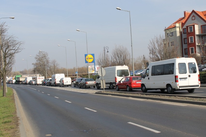 Blokada drogi zakorkowała miasto