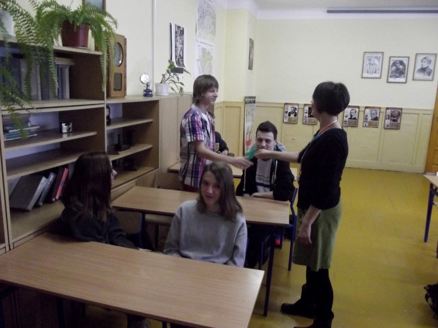 Kerstin Eckstein poprowadziła zajęcia z uczniami z Niezdowa.