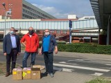 Firma Kitron przekazała maseczki szpitalowi w Grudziądzu