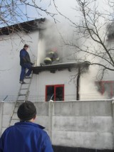 Zdrój - Dwa zastępy straży gasiły pożar kotłowni