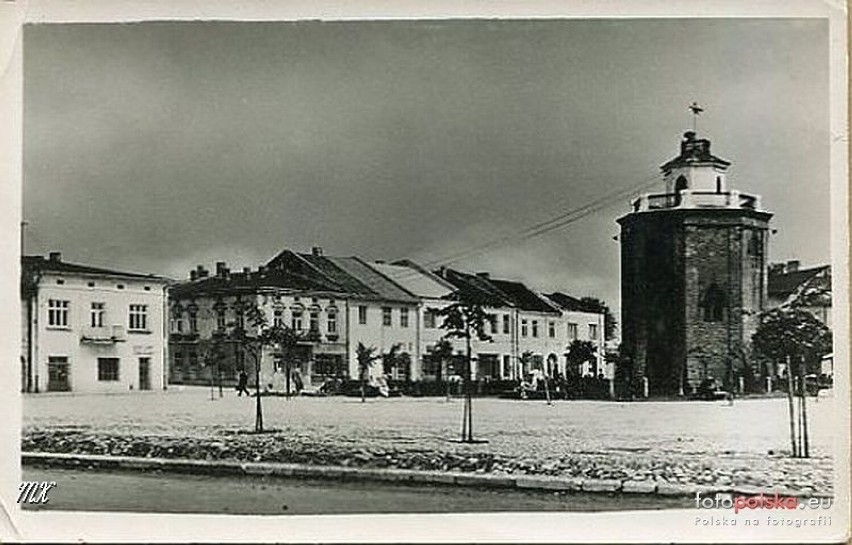 Wieża ciśnień na Rynku w Olkuszu - lata 1950-1960