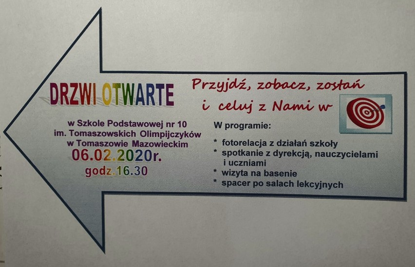 Dni otwarte w przedszkolach i szkołach podstawowych w Tomaszowie Maz. [PLAKATY]